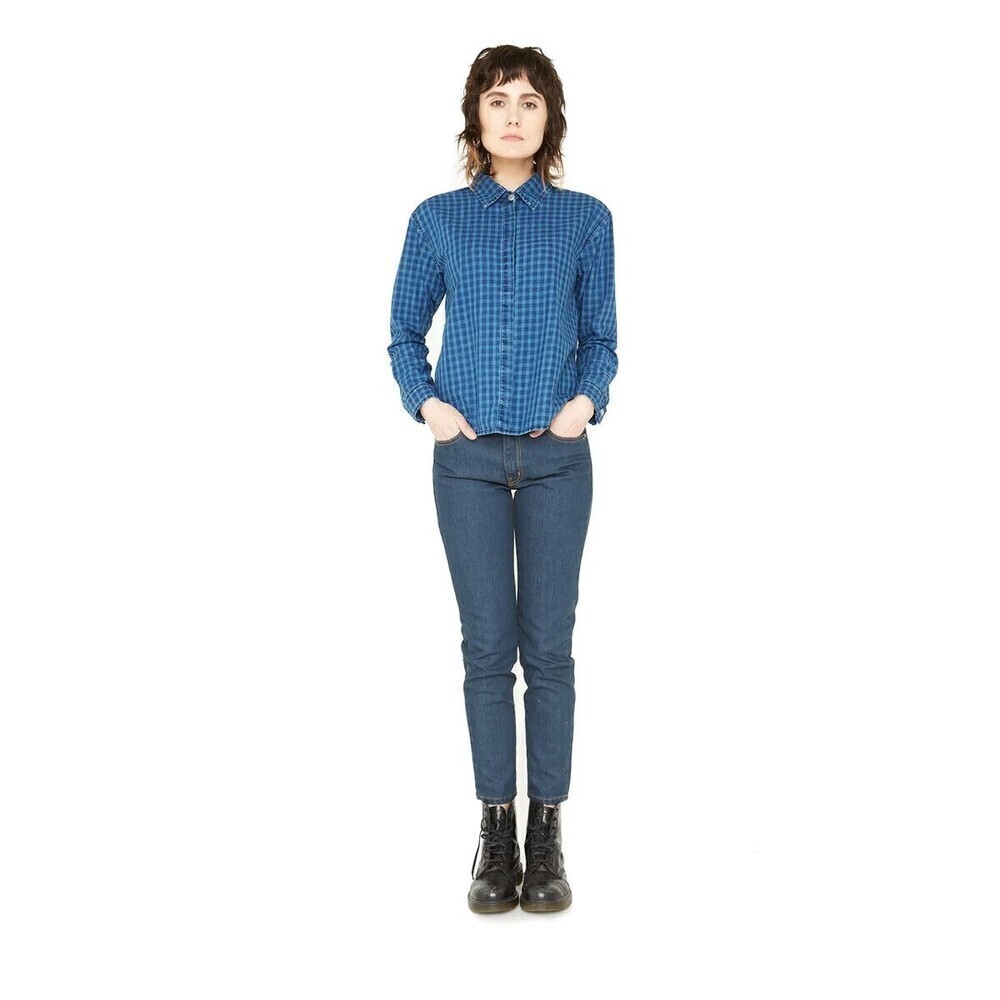 Free People x SANDRINE ROSE Women Indigo Blue Skinny Jeans